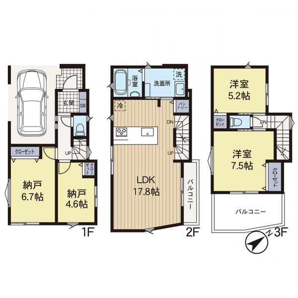 新築分譲戸建　大口　全5棟