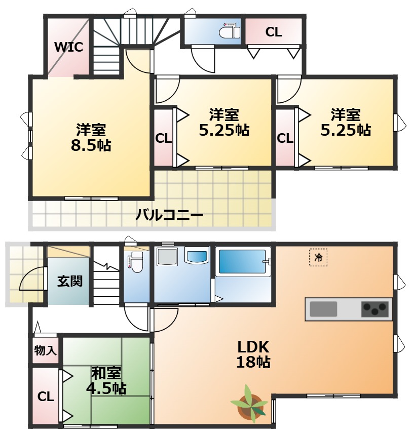 グラファーレ宇都宮市五代7期　2号棟