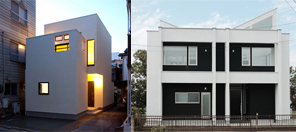 右）建築家・篠原乃生子さんの作品事例 左）建築家・片桐寛文さん作品事例