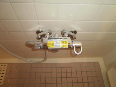 バスルームでは最新のシャワー水栓を導入して、使い勝手を向上。