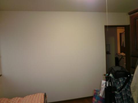 一つの広い部屋を二つの部屋に分割。間仕切り壁を作りました。 