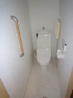 清潔感のある機能的なトイレ。