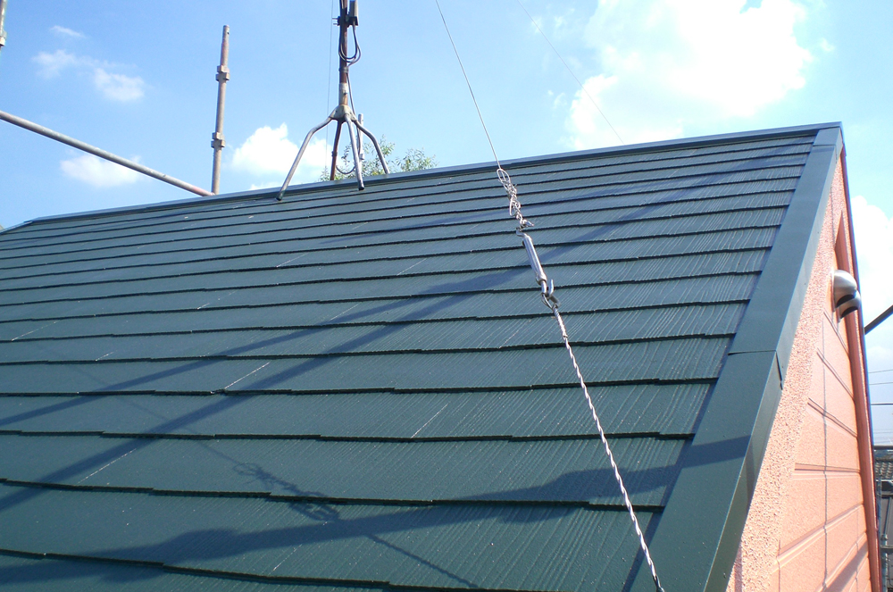 屋根をシリコン系塗料での塗装