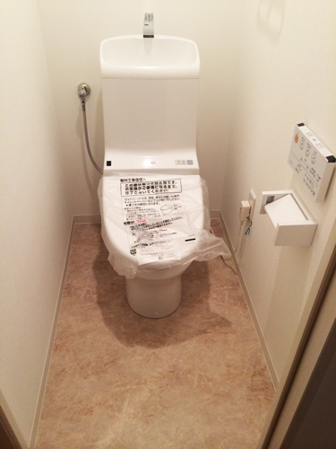 一体型設計のトイレ